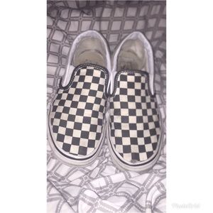 Black & white checkered vans